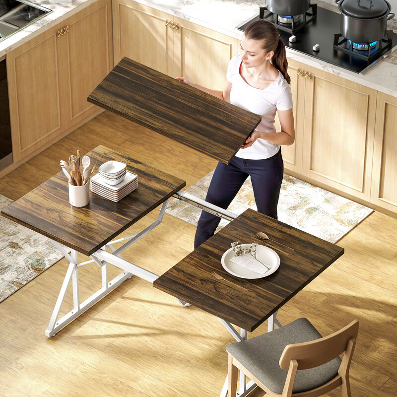 Hivvago Kitchen Dining Table for 4&ndash;6 with Extension Leaf image number 7
