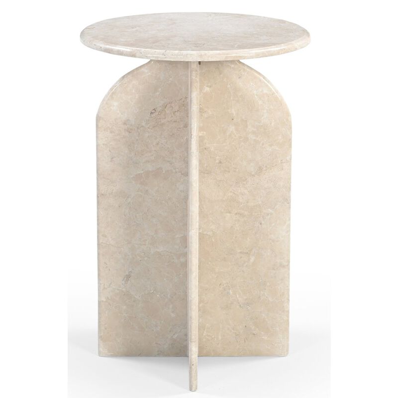 Alex Hamilton Arden Side Table in Light Italian Marble