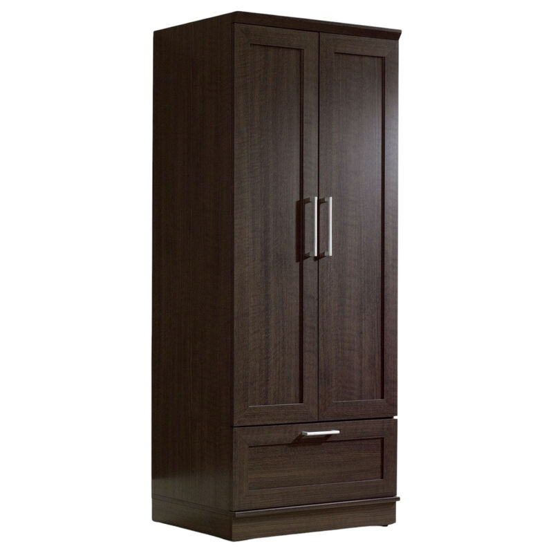 Freestanding Wardrobe Armoire Cabinet with Shelves and Hanging Space
