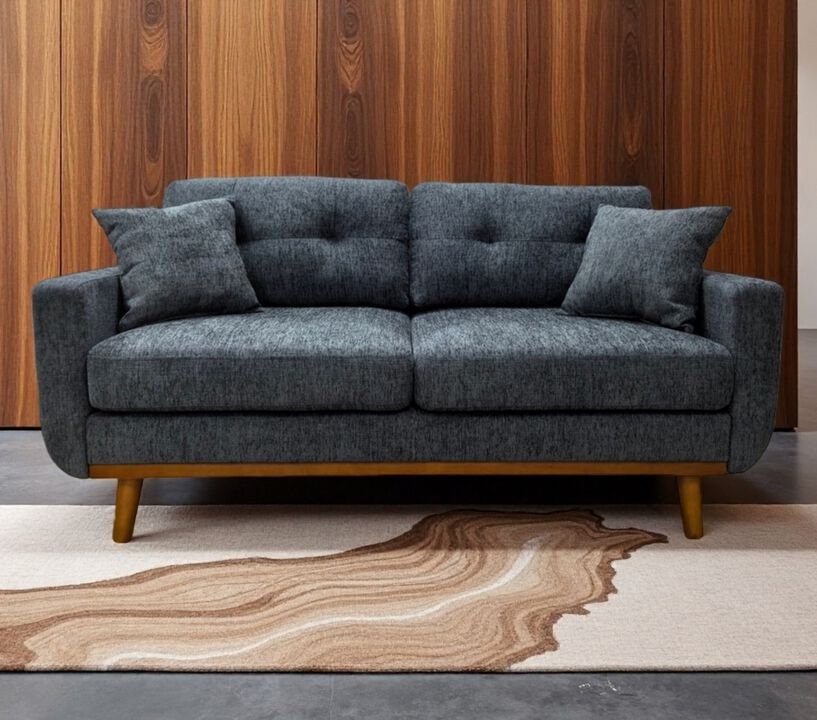Samzum Mid-Century Modern Upholstered Tufted Loveseat
