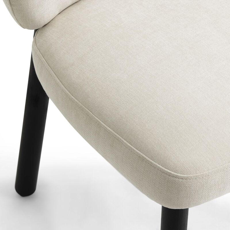 Tov Furniture Foxy Cream Basketweave Chenille Dining Chair image number 5