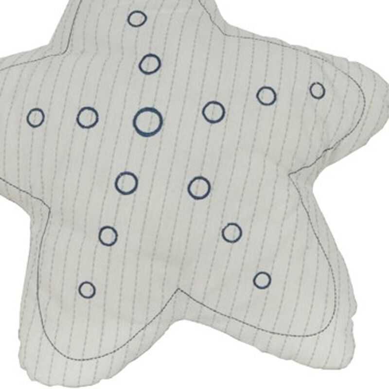 HomeRoots Set of Two 12" White Starfish Coastal Throw Pillows image number 3