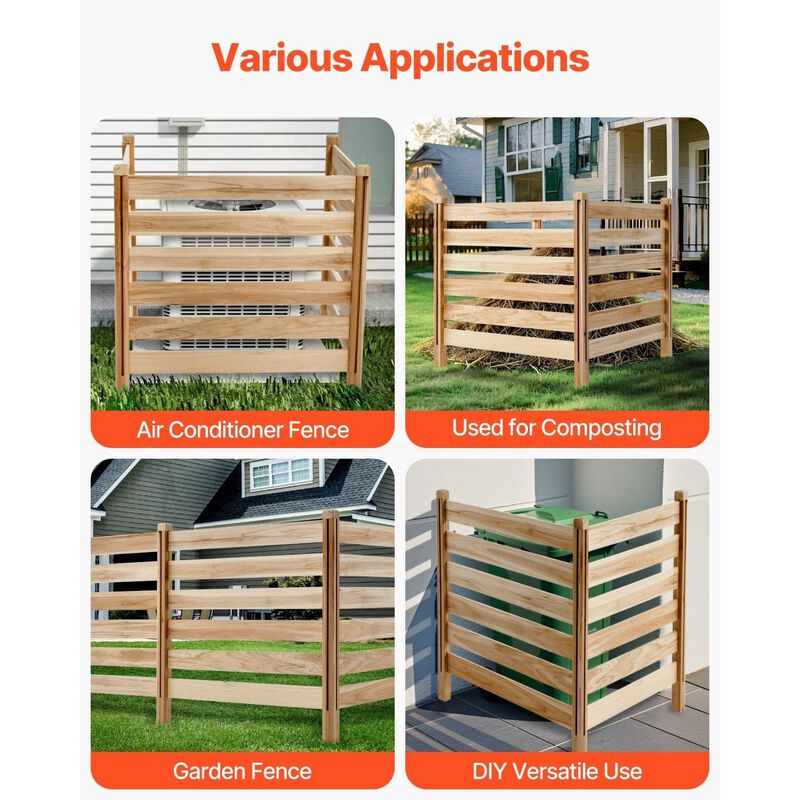 Wooden Privacy Fence Panel for AC Unit, Pool Equipment, Trash Can Cover image number 3