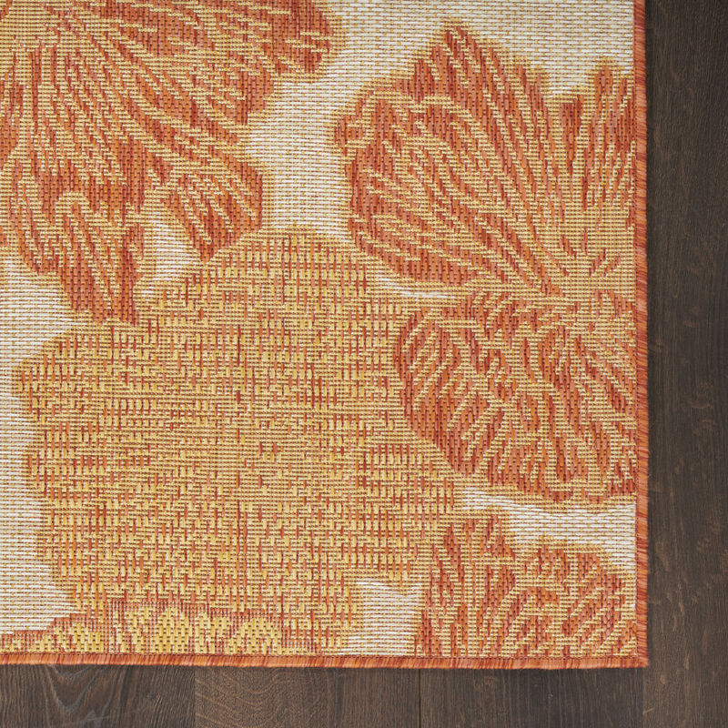 HomeRoots Floral Indoor Outdoor Area Rug image number 5