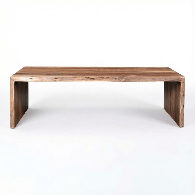 Starlight Canyon Home Brown Acacia Wood Coffee Table with Scandinavian Design and Matt Finish image number 0