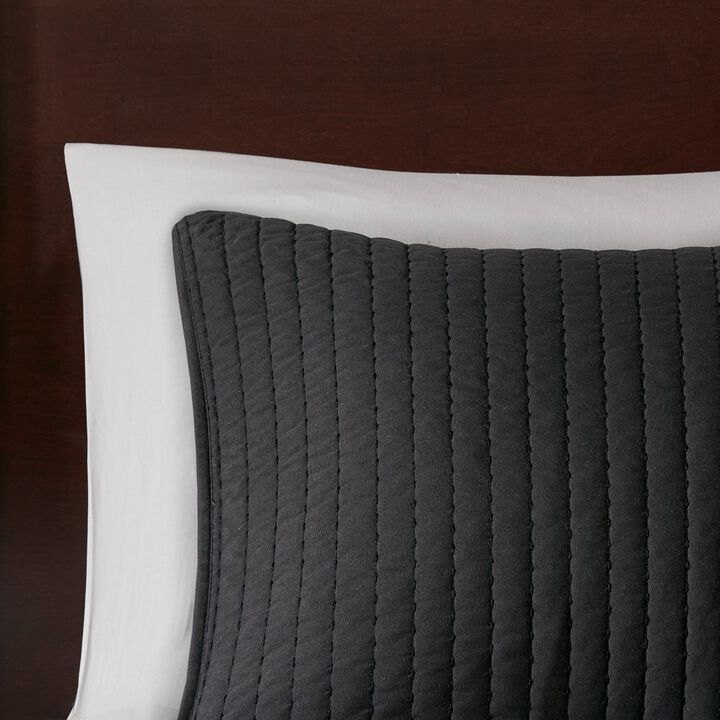 Gracie Mills Becker Cozy Reversible Pick Stitch Quilt Set with Matching Shams