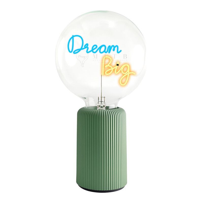 Bulb DREAM BIG Blue/ Amber with Base Table Lamp PORTABLE Pop image number 0