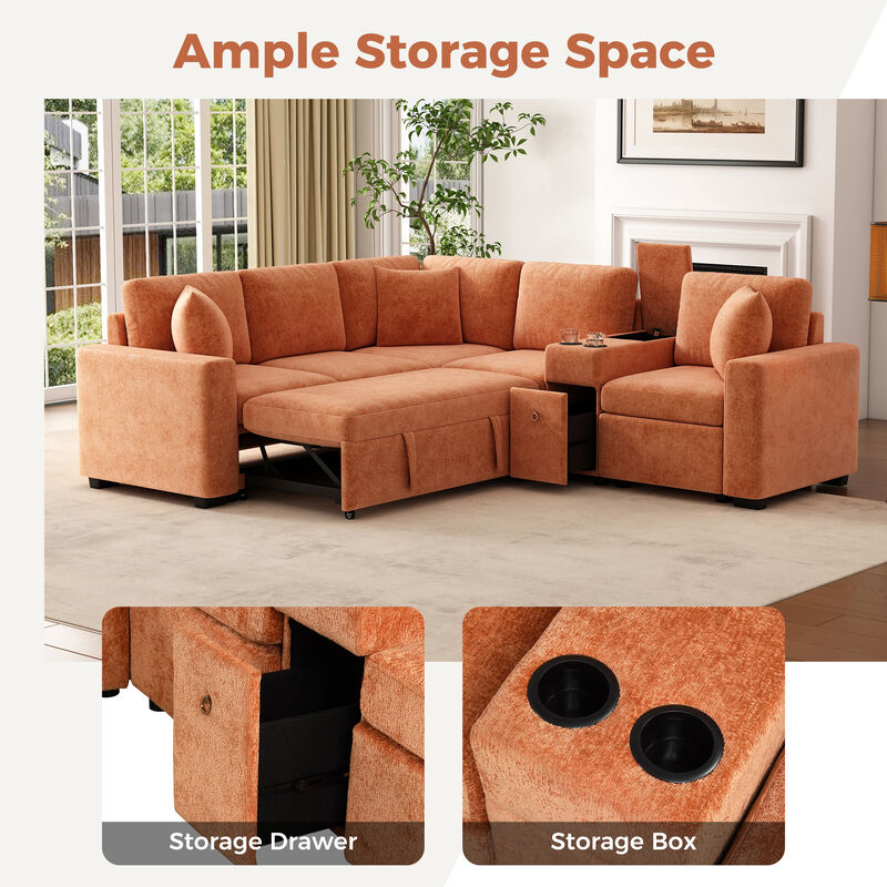 Skirv L-shaped Convertible Sofa image number 4