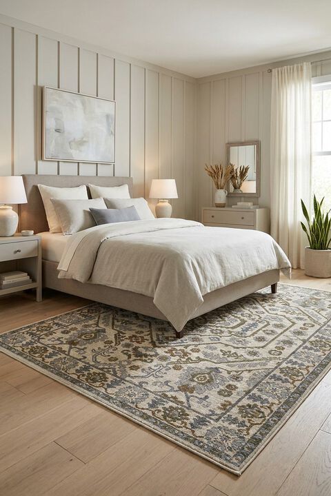 Hastings HA02I Ivory 3'10" x 5'5" Rug