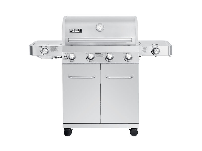 Monument Grills Classic Series | 4 Burner Stainless Steel Gas Grill With Solid
