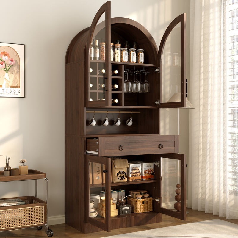 Bunnas Tall Arched Bar Cabinet image number 2