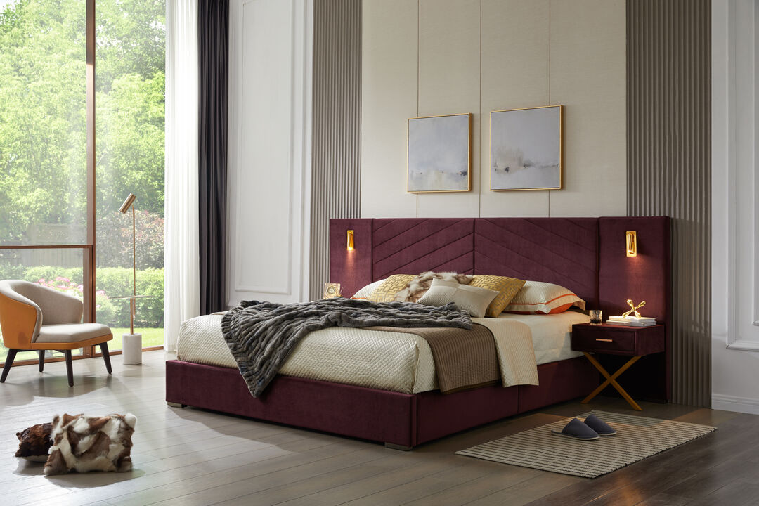 Japkol King Size Velvet Bed