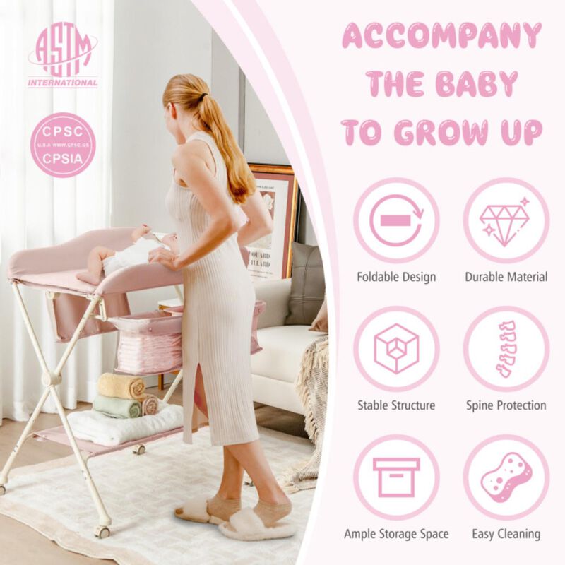 Hivvago Baby Diaper Changing Table with Water Basin Wheel