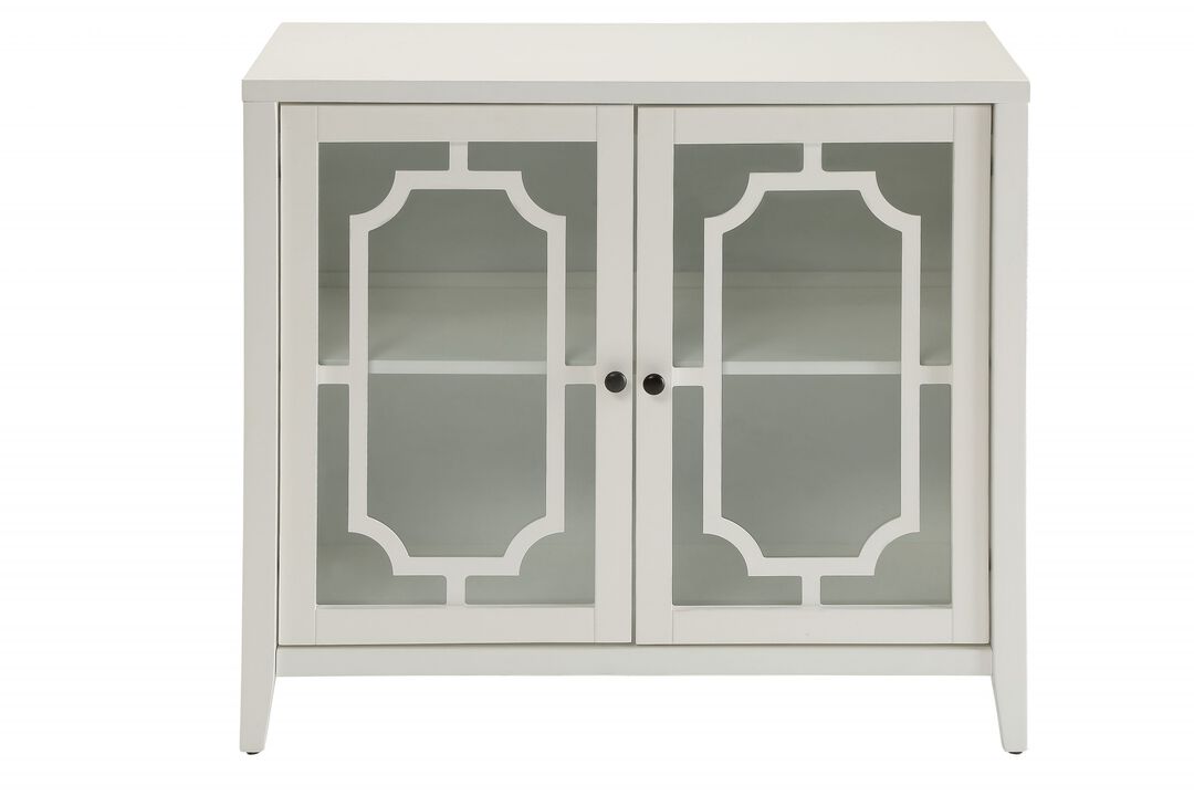 Wooden Sideboard with Glass Doors for Living Room or Kitchen