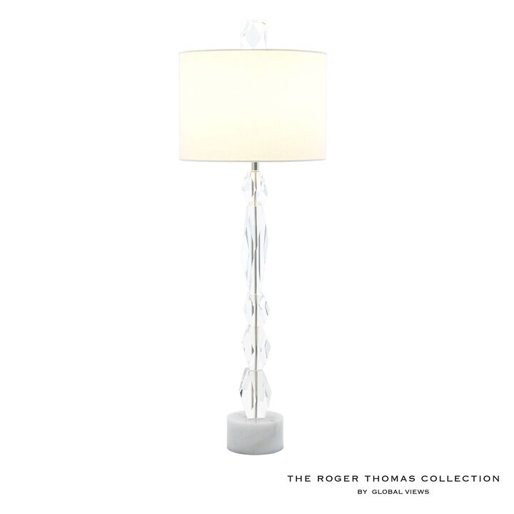 Facette Lamp with Marble Base