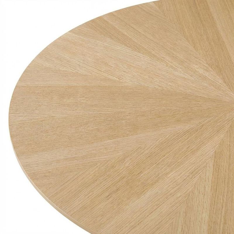 Round Wooden Coffee Table with Modern Design and Durable Build image number 6