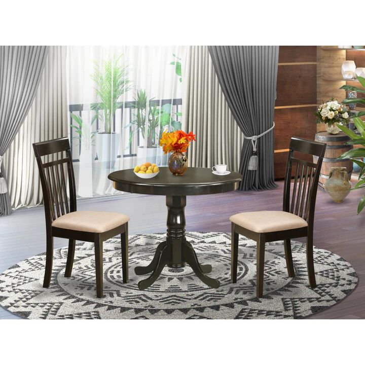 3 Pc small Kitchen Table set-breakfast nook plus 2 dinette Chairs