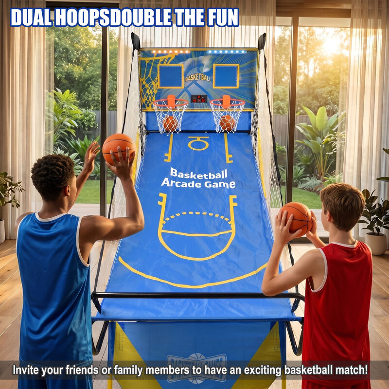 Hukwop Foldable Dual Shot Basketball Arcade Game image number 2