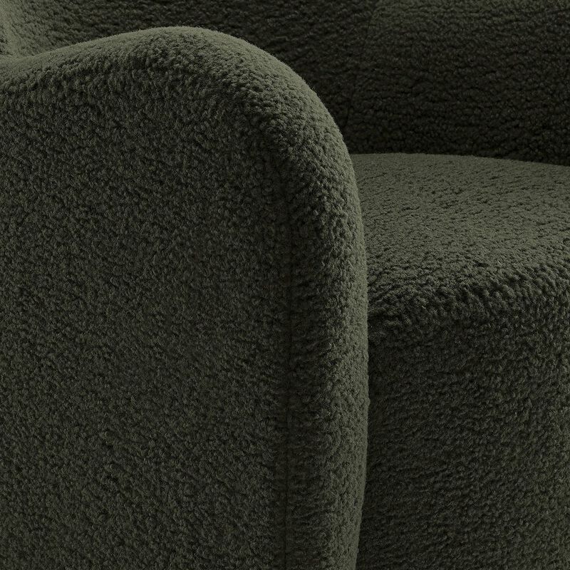 Montrose Wingback Sherpa Swivel Accent Chair image number 7
