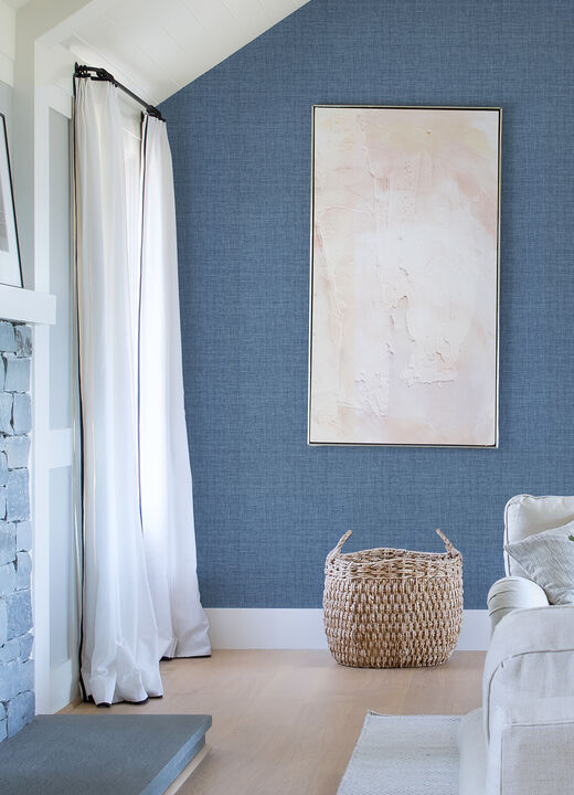 Lanister Blue Texture Wallpaper (Set of 2)