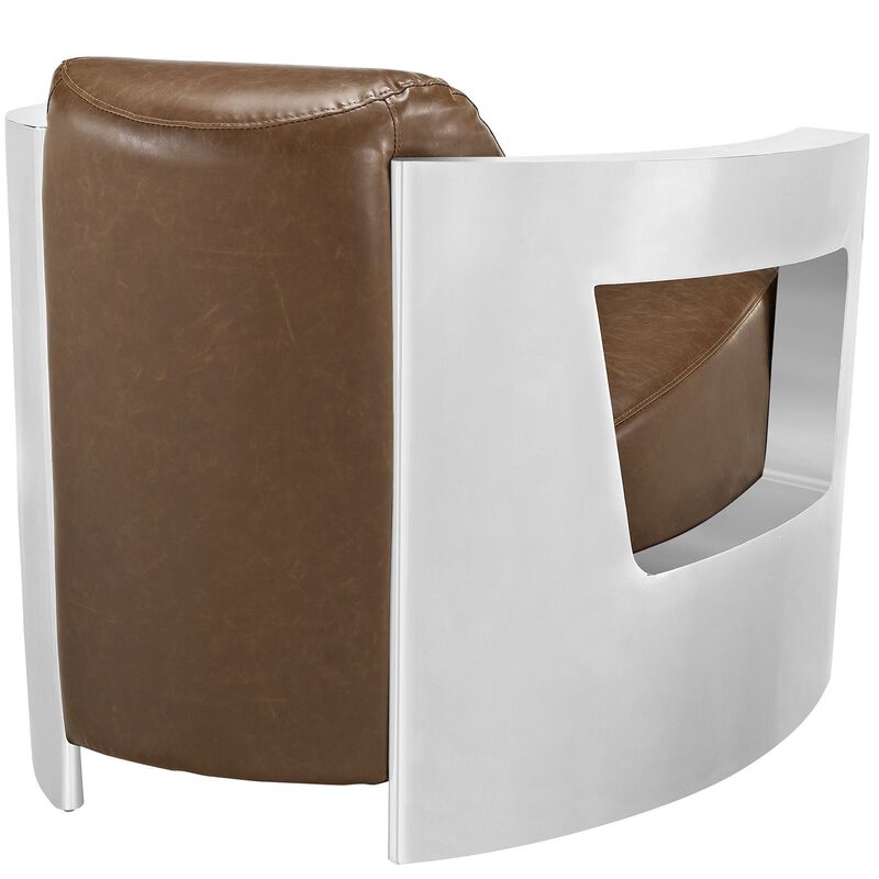 Modway Trip Leather Lounge Chair