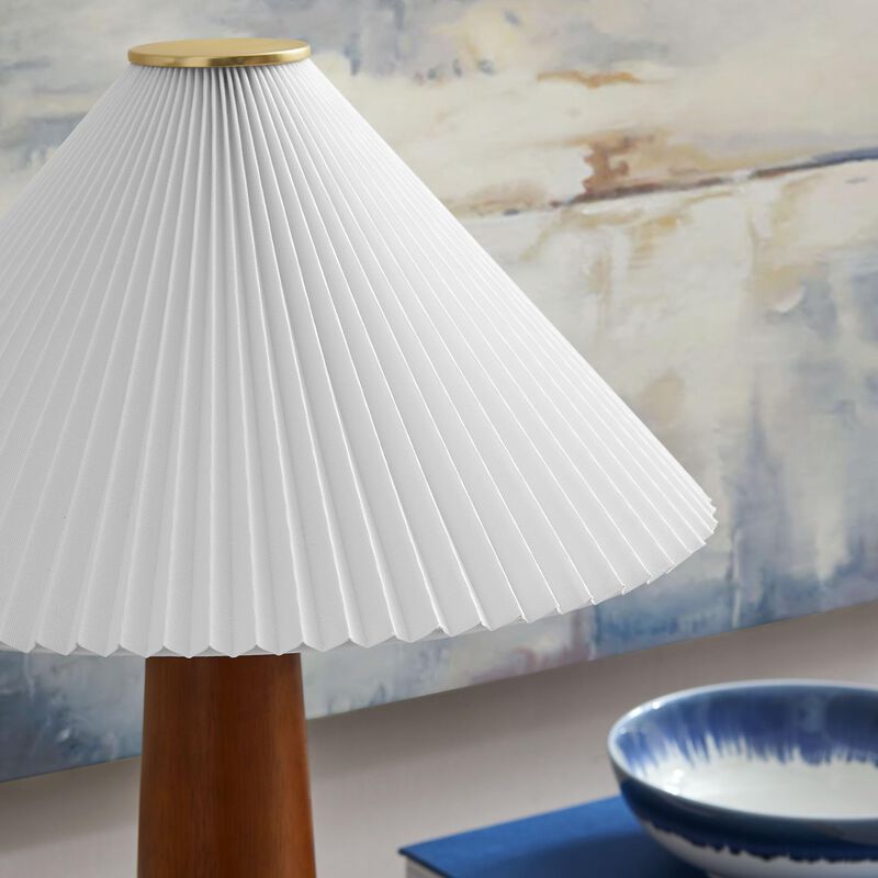 Modway Jessica Pleated Table Lamp in Walnut image number 5