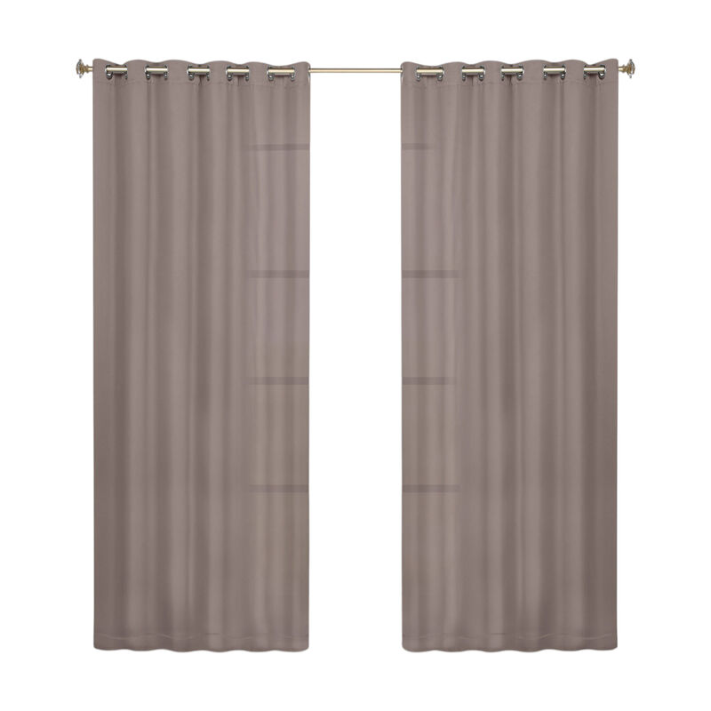 Modern Solid Blackout Curtain Panels Set of 2 Room Darkening Drapes image number 0