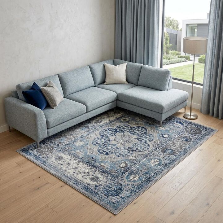 HomeRoots Medallion Area Rug