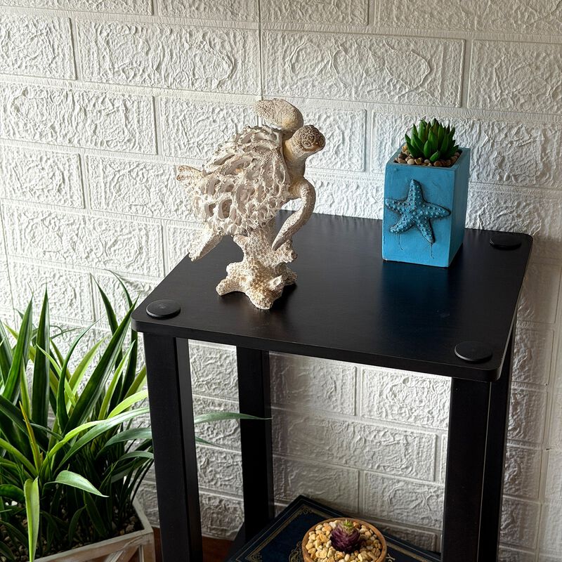 Sea Turtle Statue Whitewash Coral Look Polyresin Coastal Decor 7 In Tall image number 6