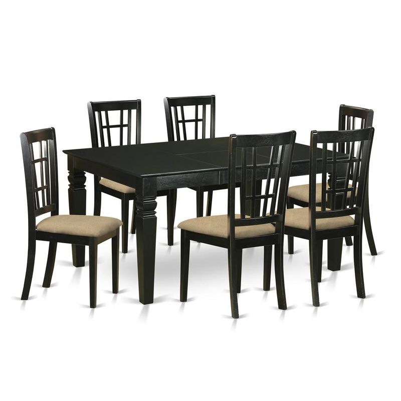 7 PcTable and chair set for 6-Dining Table and 6 dinette Chairs
