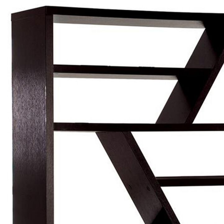 Kamloo Contemporary Display Shelf , Espresso - Benzara