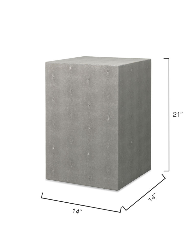 Structure Faux-Shagreen Square Side Table