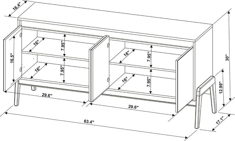 Gales Beige Large Sideboard