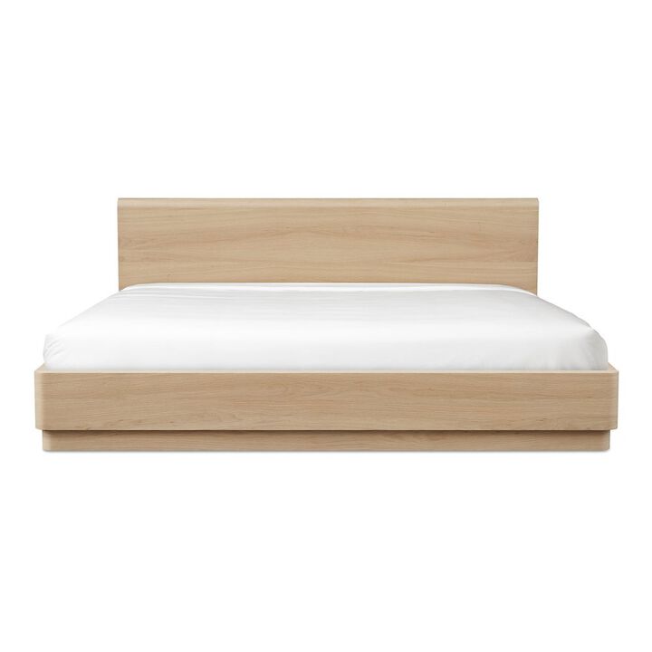 Starlight Canyon Home Solid Wood Bed Frame King Size Bed Frame with Walnut Oak Veneer Finish