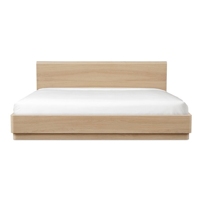 Starlight Canyon Home Solid Wood Bed Frame King Size Bed Frame with Walnut Oak Veneer Finish image number 1