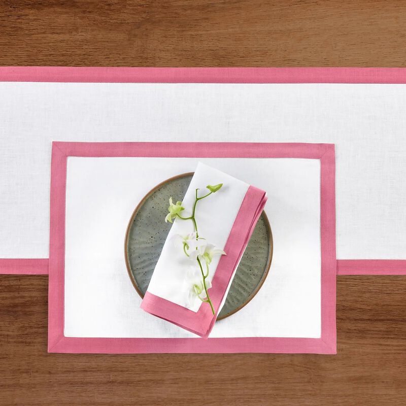 Solino Home Classic 100% Linen Placemats &ndash; Set of 4, 14 x 19 in, Machine Washable, Holiday and Everyday Dining