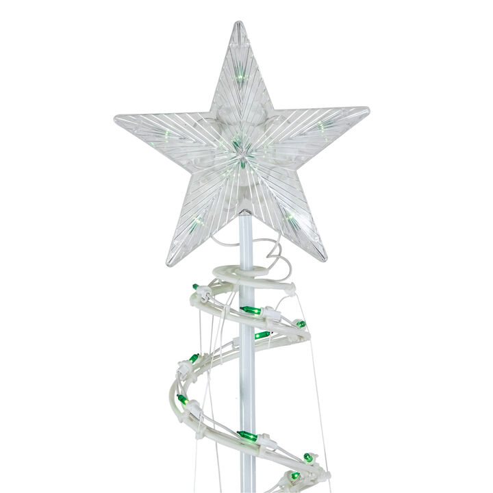 Northlight  4 ft. PreLit Spiral Outdoor Christmas Tree with Star Topper Lights,