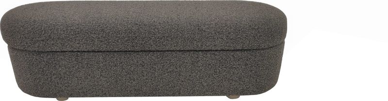 Kiki Upholstered Hinged Storage Bench in Pumpernickel Boucle image number 0