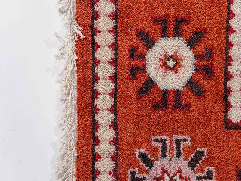 RUGSOTIC CARPETS HAND KNOTTED WOOL & SILK ECO-FRIENDLY ORIENTAL AREA RUGS  - Rectangle Shape, Classic Oriental Traditional , Low Pile Handmade Area Rugs (AF0119) image number 5