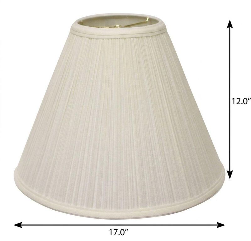HomeRoots 17" White Deep Cone Slanted Broadcloth Lampshade image number 2
