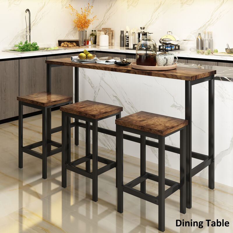 Merax Counter Height Extra Long Dining Table Set