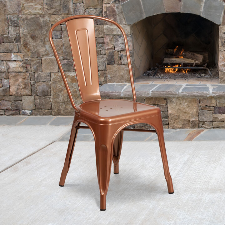 Copper Metal Chair