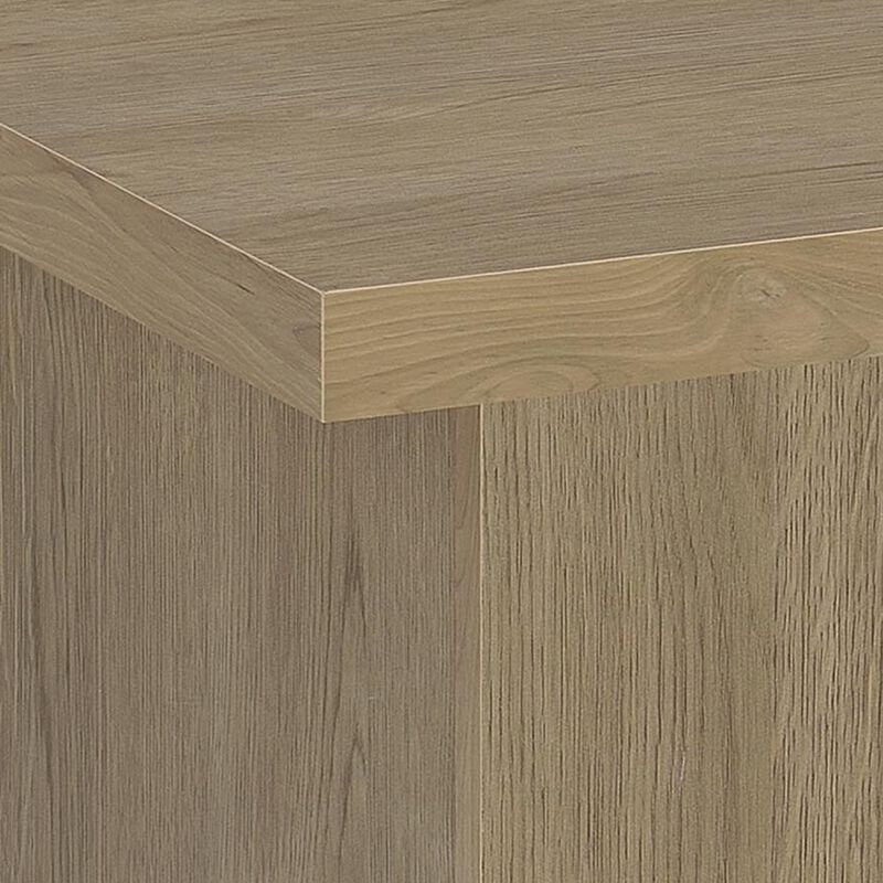 Darla Square Side-End Table, Block Style Base, Wood image number 5