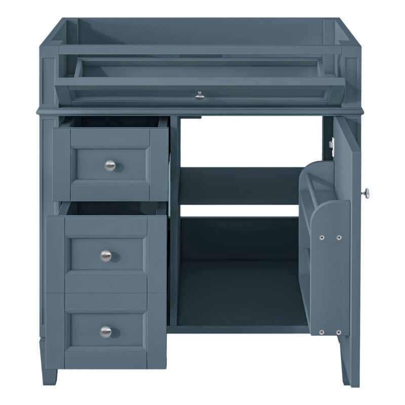 30" Freestanding Bathroom Vanity Without Top Sink image number 4