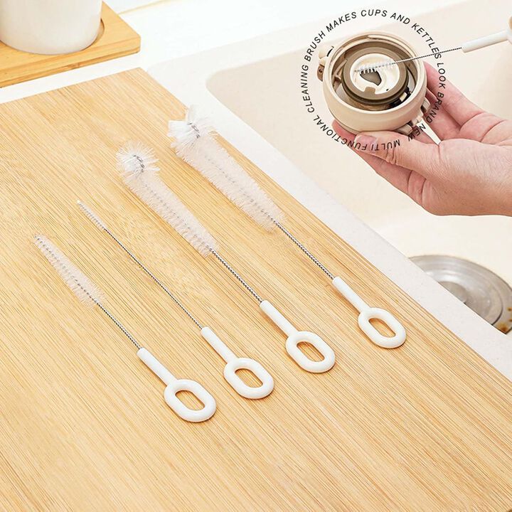 Pack of 5 Stainless Steel Straw Cleaning Brushes