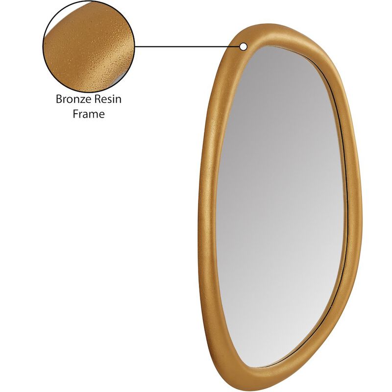 Meridian Furniture Holland Brass Polyresin Mirror