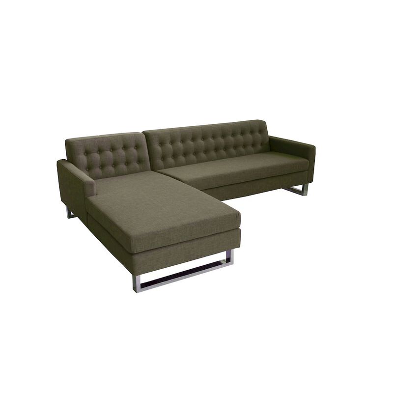 Pangea Home Sloan Left Arm Facing Brown