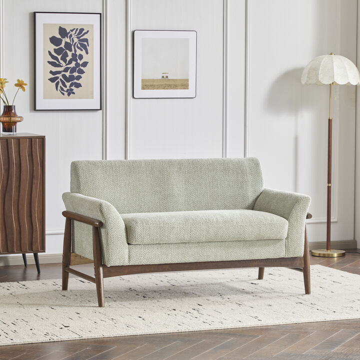 Christopher Knight Home Shiloh Modern 57.5" Elm Wood Frame Uphostered Loveseat