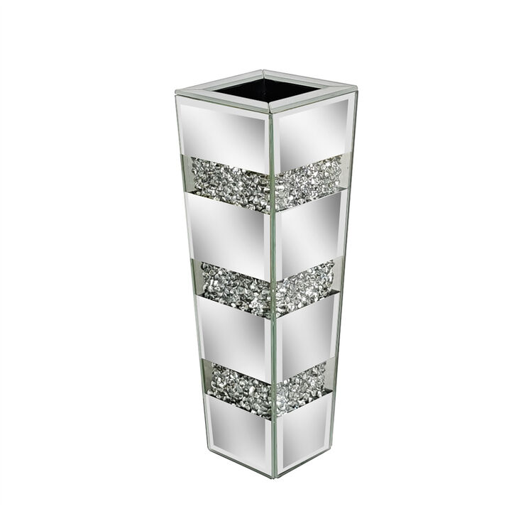 Dazzling Crushed Diamond Mirror Vase Silver Flower Vases,Can&rsquo;t Hold Water