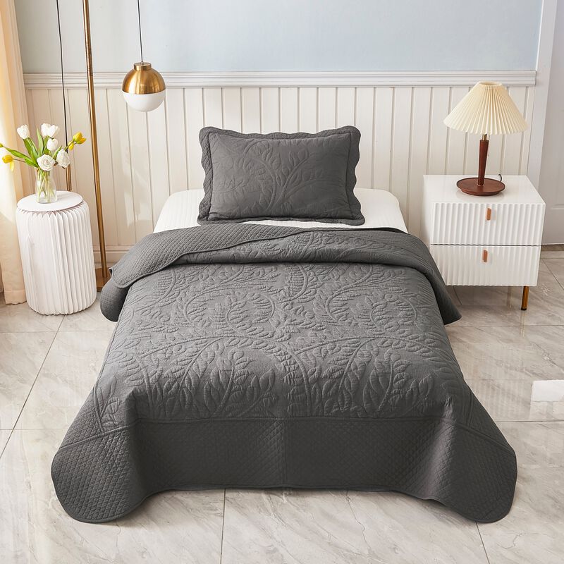 MarCielo 100% Cotton Oversized Bedspread Quilt Set T